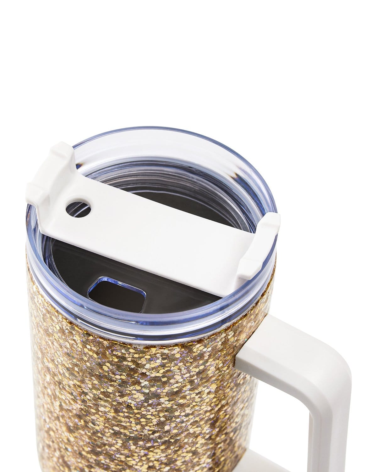 Gold Glitter Stainless Steel Tumbler