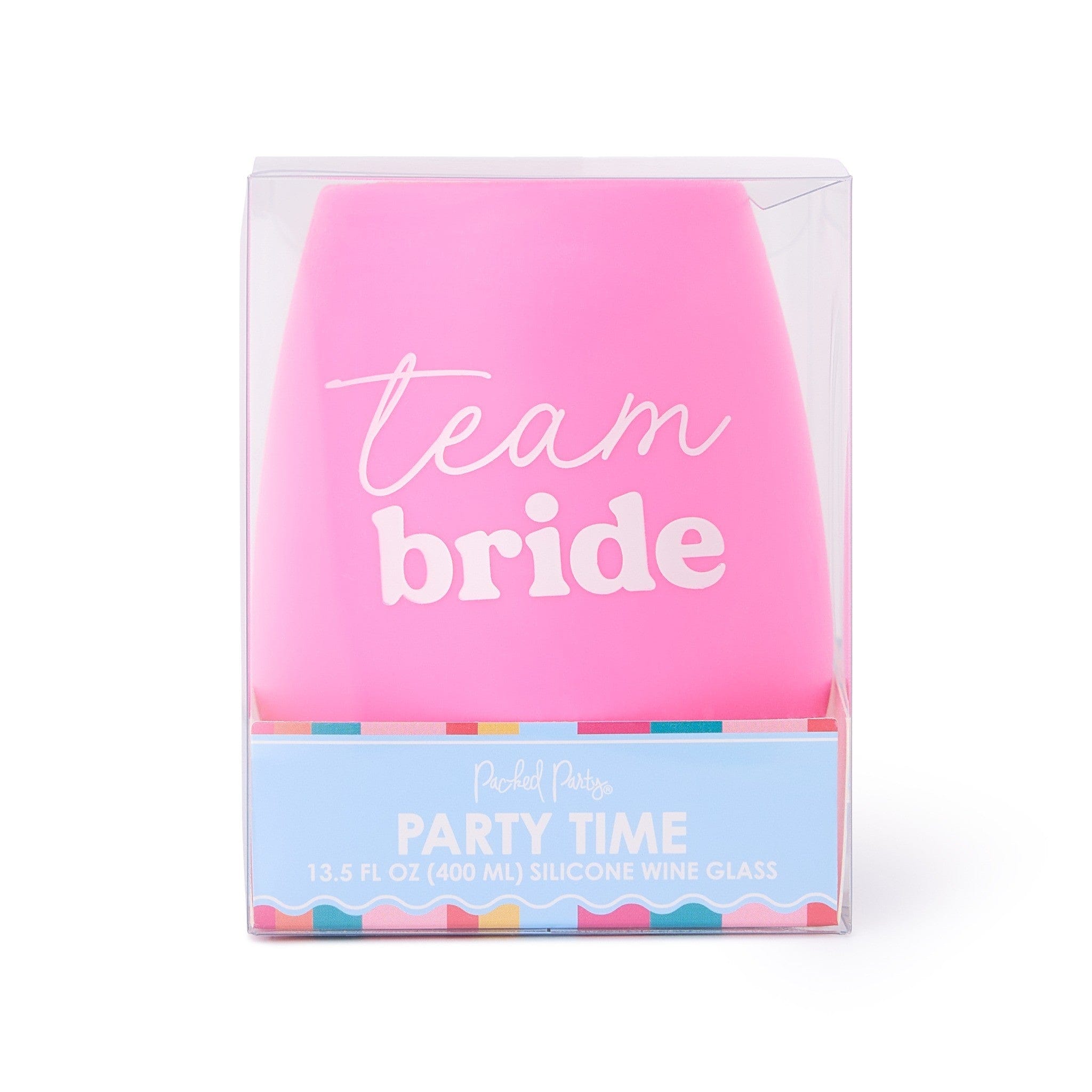 I Do Crew Bride and Team Bride Stemless Silicone Wine Glass Set (5ct)