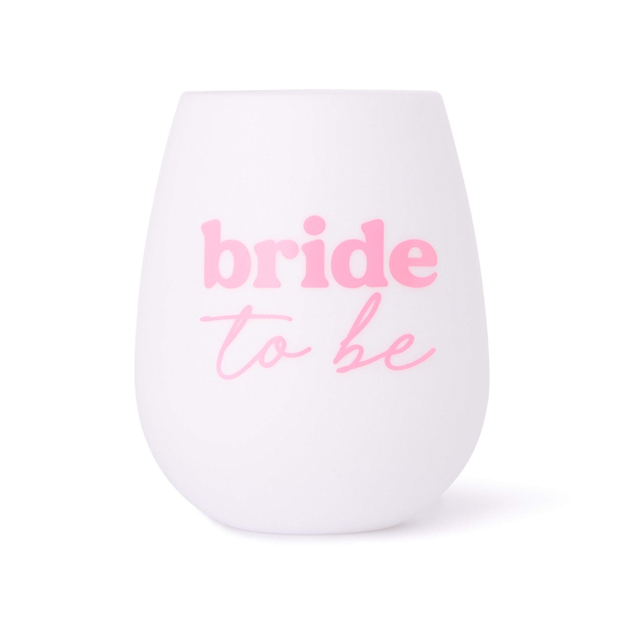 I Do Crew Bride and Team Bride Stemless Silicone Wine Glass Set (5ct)
