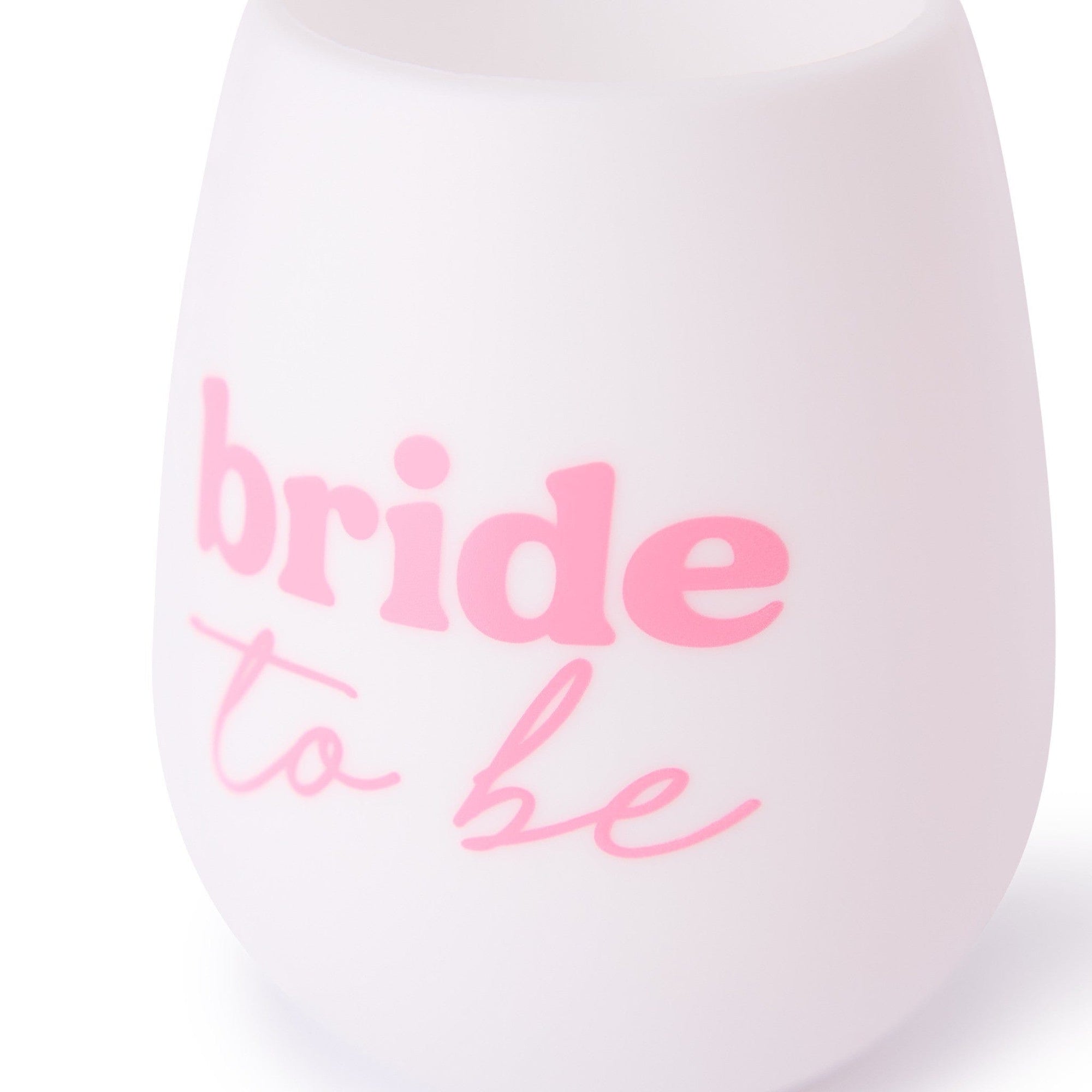 I Do Crew Bride and Team Bride Stemless Silicone Wine Glass Set (5ct)