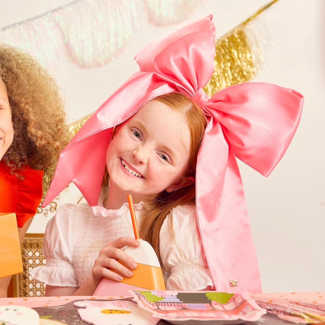Pink Jumbo Bow Headband (Single or Set of 4)