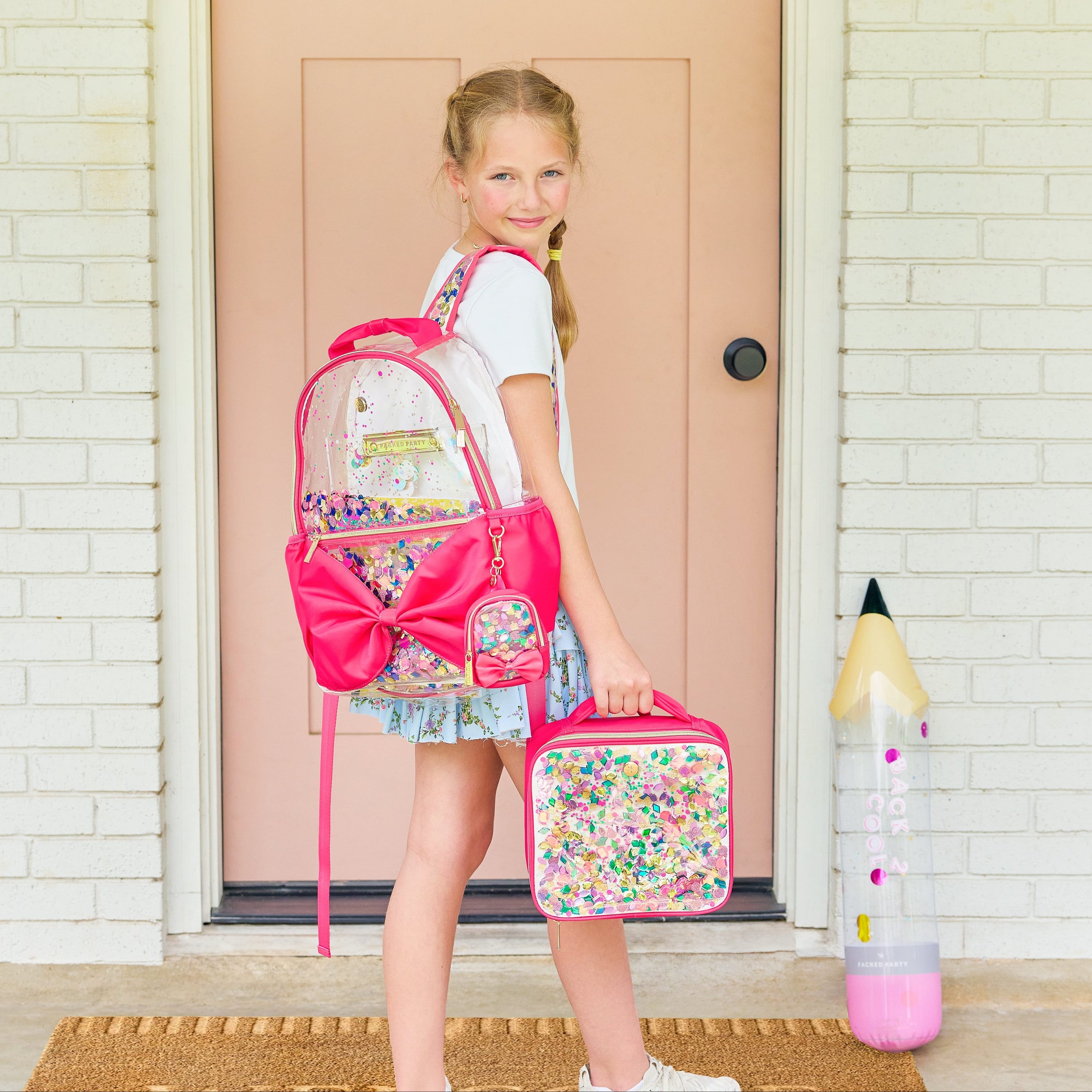 Bow & Jewel Confetti Clear Backpack