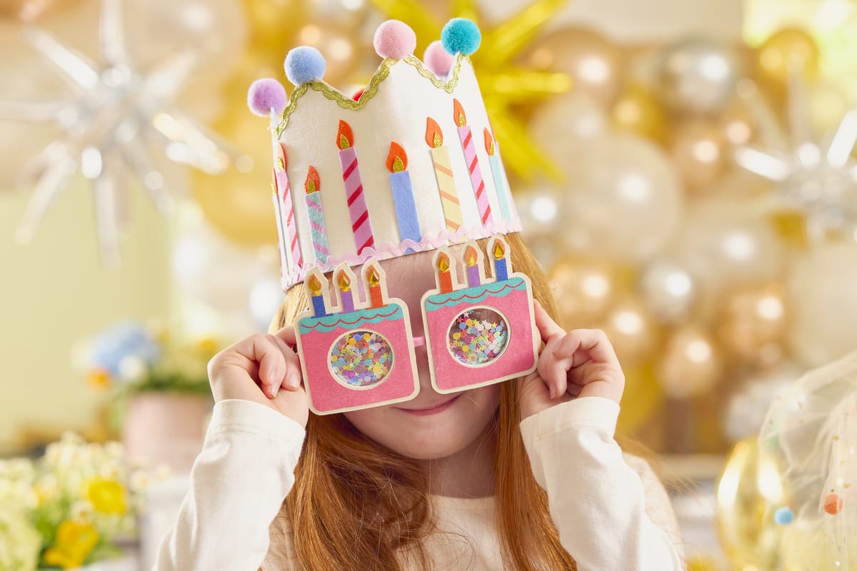 Confetti Birthday Cake Novelty Glasses