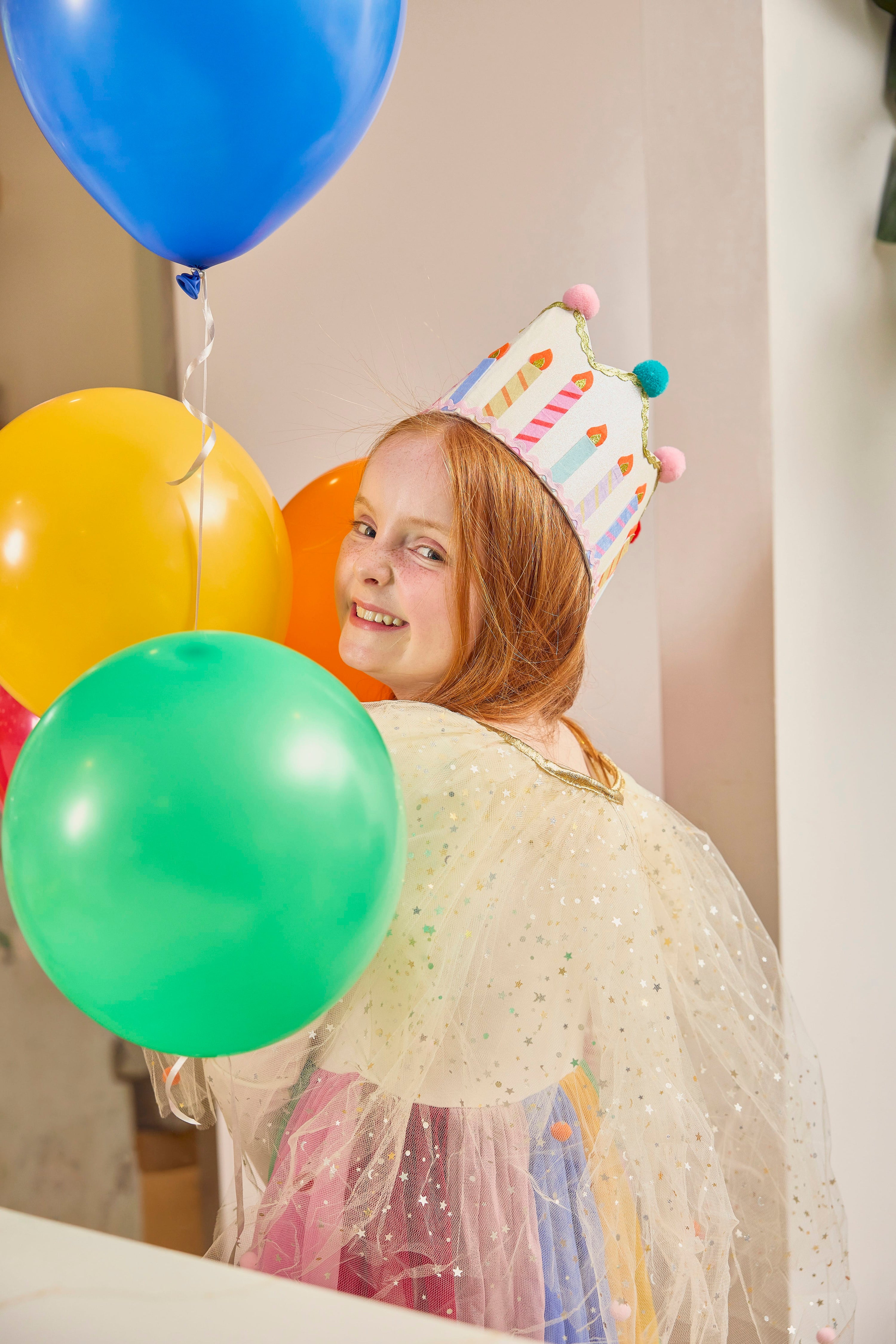 Birthday Wishes Reusable Pom Pom Crown