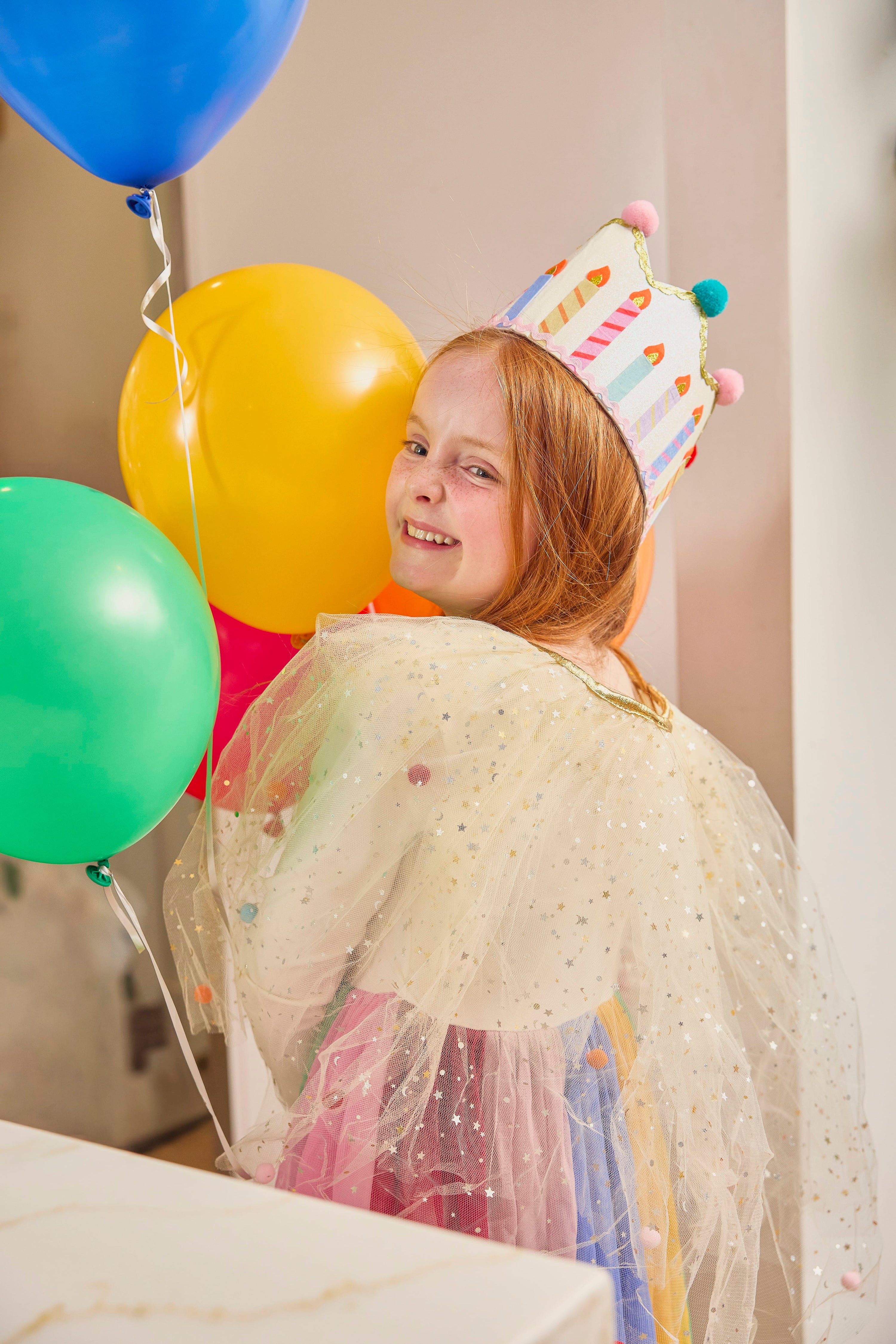 Birthday Wishes Reusable Pom Pom Crown