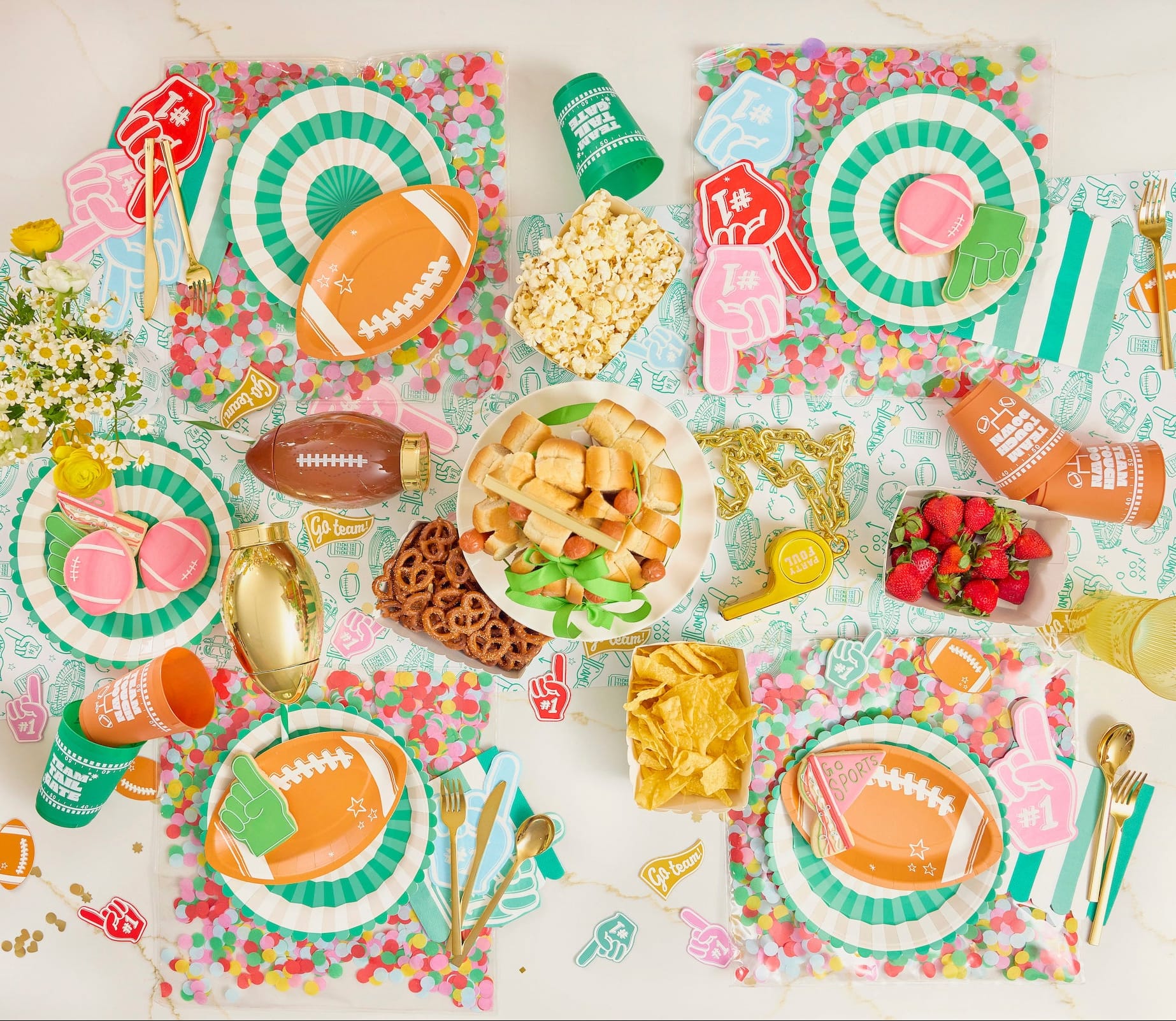 Foam Finger Multicolor Cocktail Napkins (20 Ct)