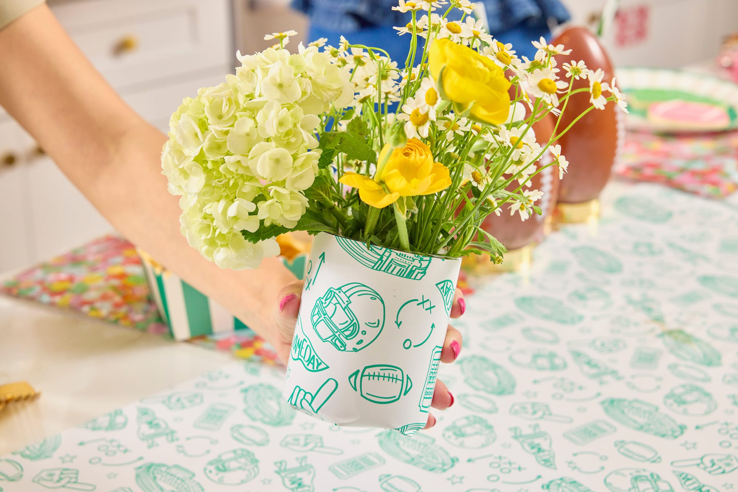 "Game Day Goals" Paper Table Runner (25 ft, cut to fit)
