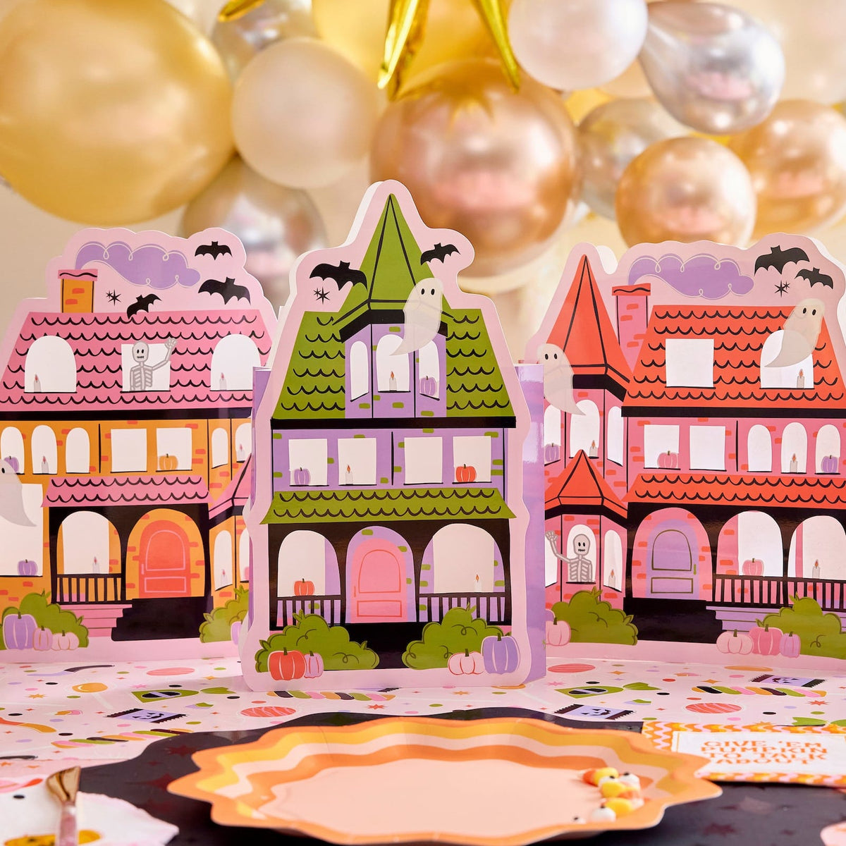 Haunted House Pop-Up Paper Houses (Table Decor)