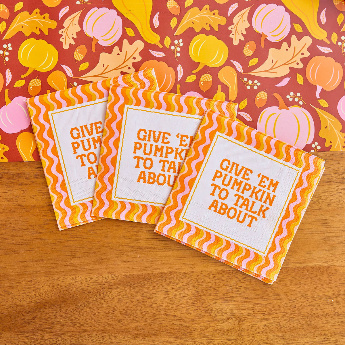 Give 'em Pumpkin Cocktail Napkins (20ct)