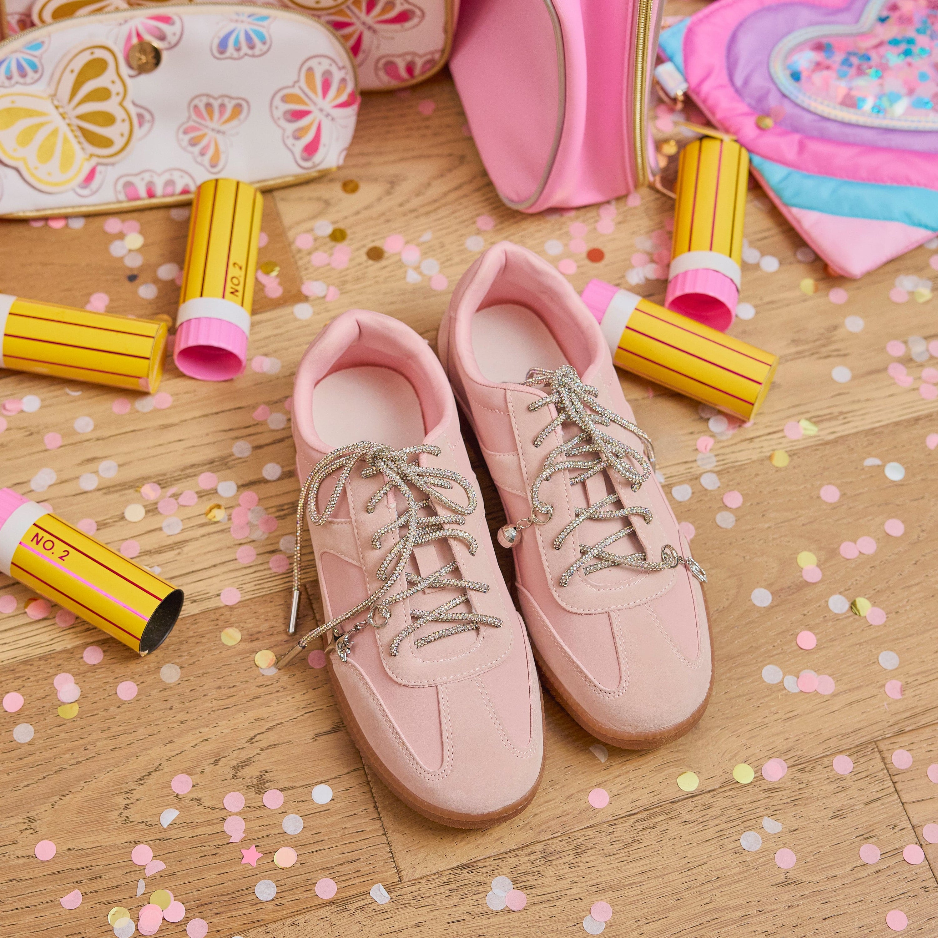 Shoe Charms Rhinestone Pave Laces