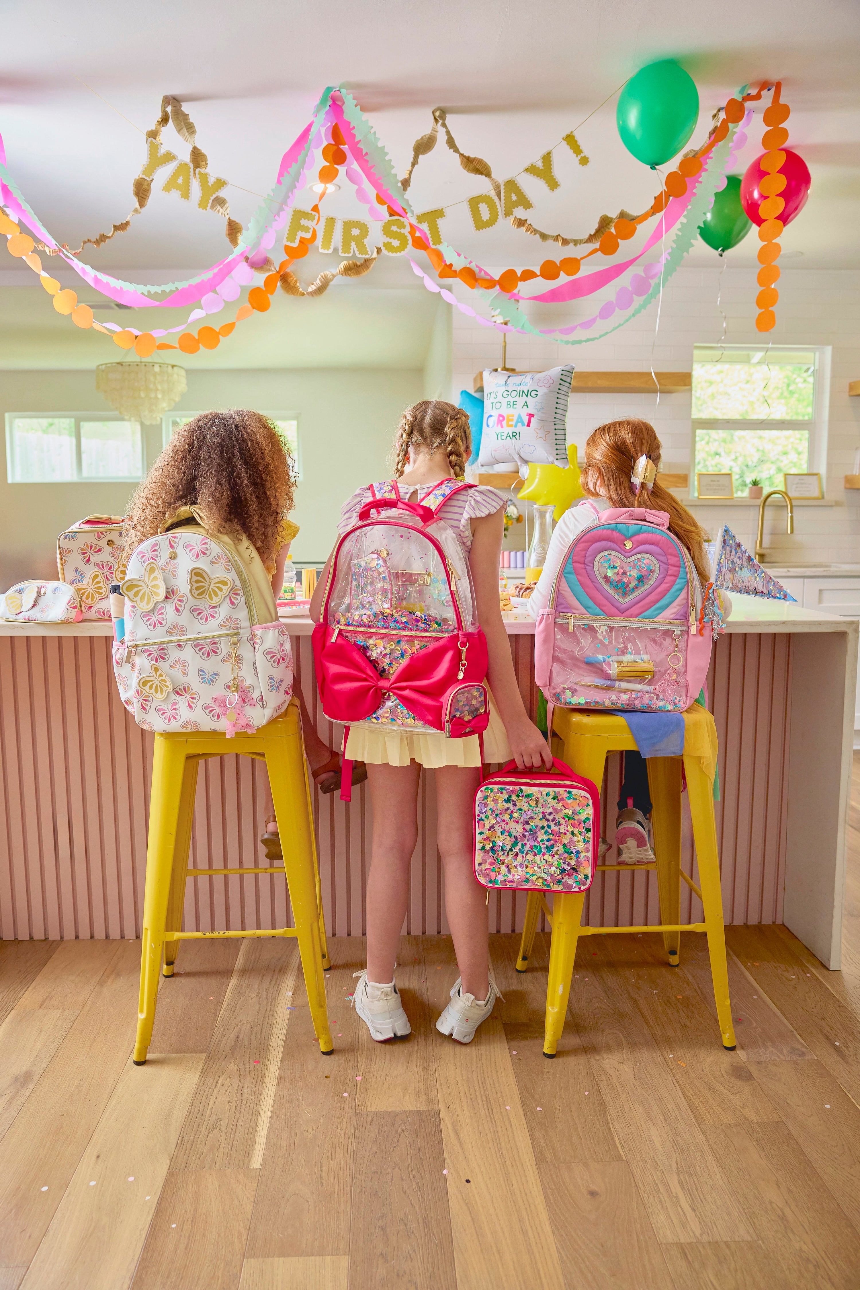 Bow & Jewel Confetti Clear Backpack