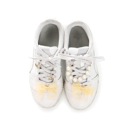 Shoe Charm Set - Gold Bows & Pearls