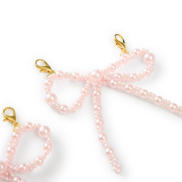 Better With A Bow Shoe Charm Set - Pink Bow Pearl