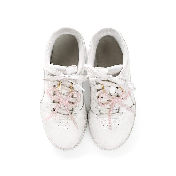 Better With A Bow Shoe Charm Set - Pink Bow Pearl