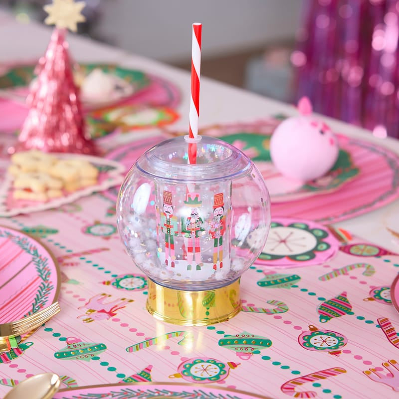 Nutcracker Christmas Snow Globe Sipper