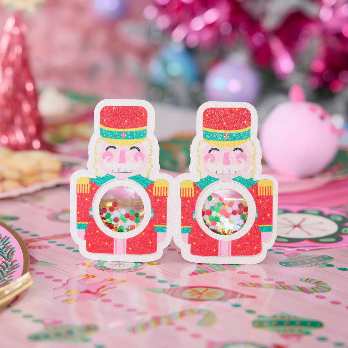 Nutcracker Confetti-filled Novelty Glasses