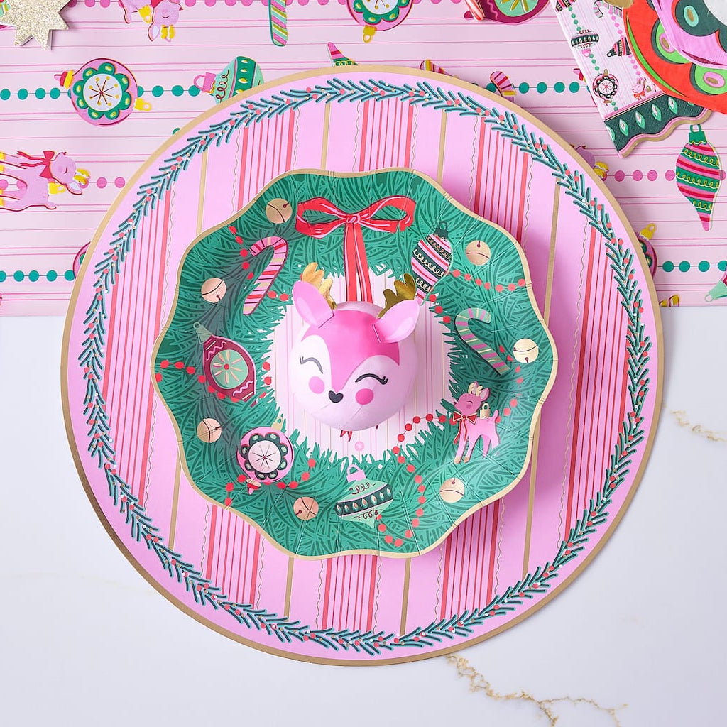 Pink Christmas Reindeer Surprise Balls