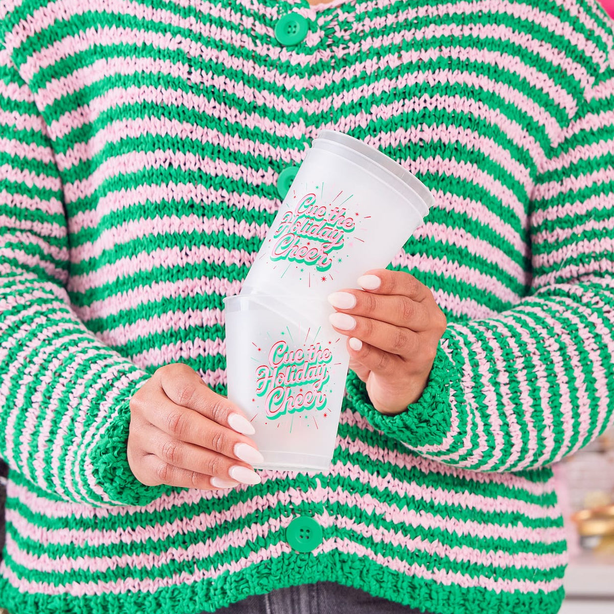'Cue The Holiday Cheer' Christmas Cupstack (10 ct)