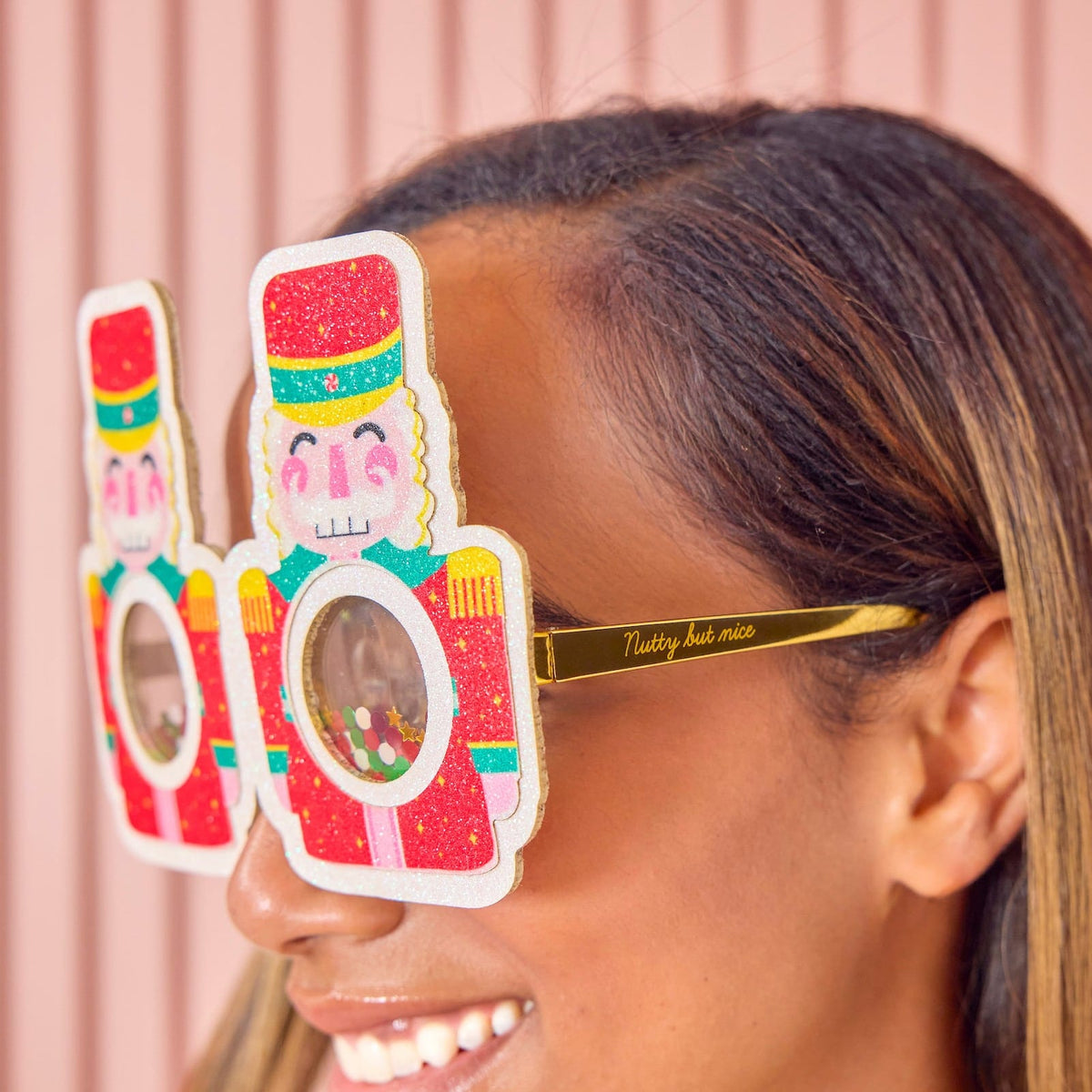 Nutcracker Confetti-filled Novelty Glasses