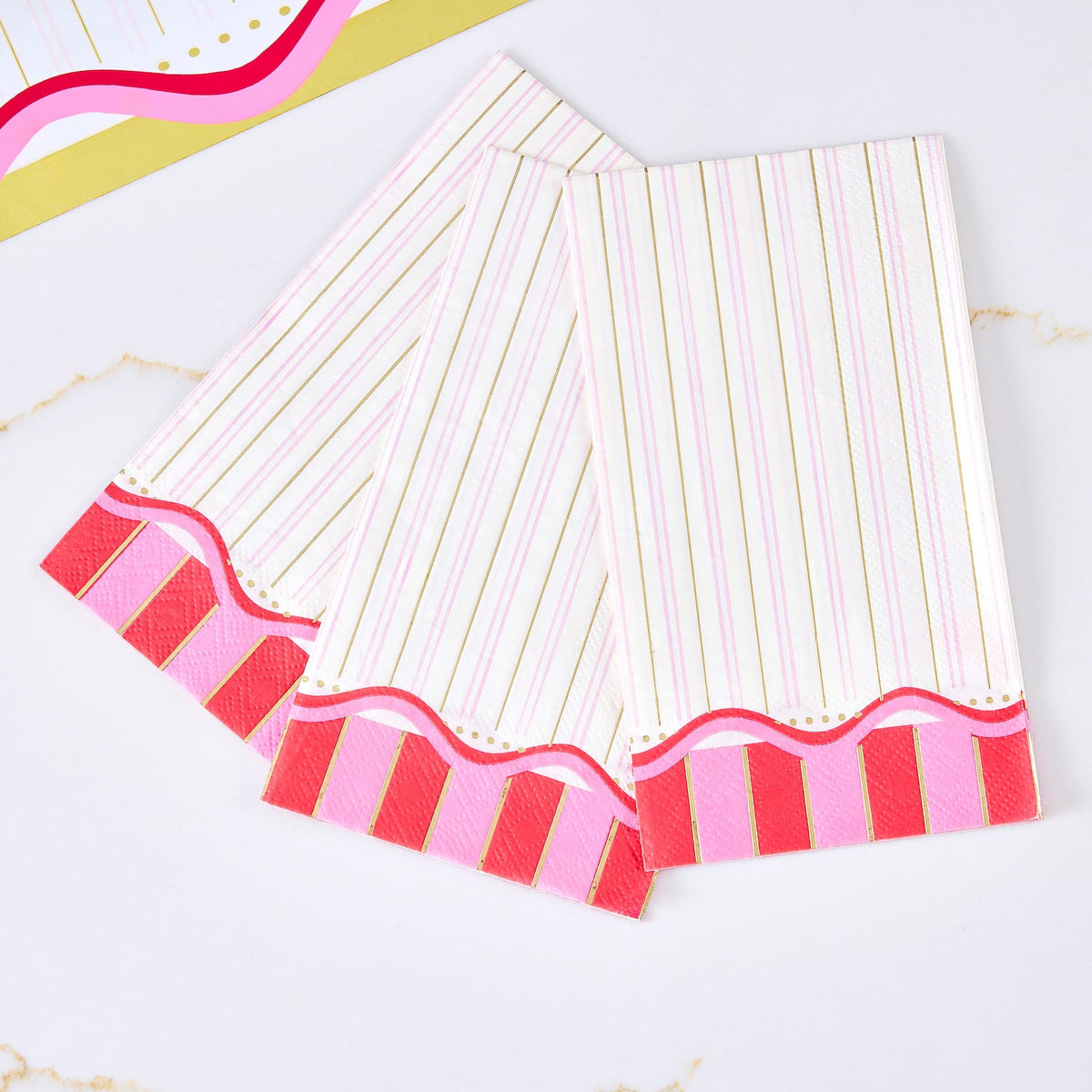 Holiday Stripes Paper Guest Napkins (16 ct)