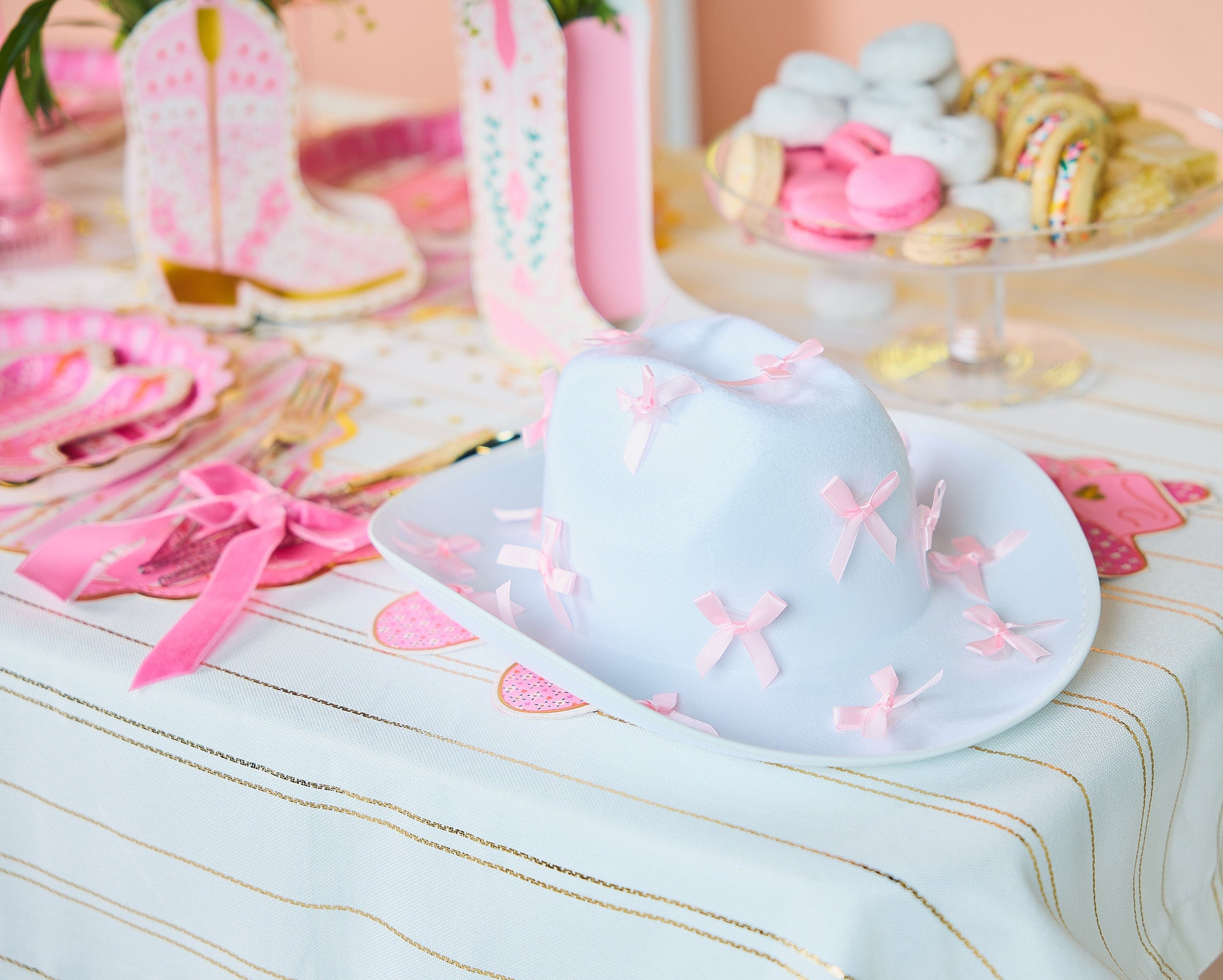 Howdy Darling Bow-Detailed Cowboy Hat