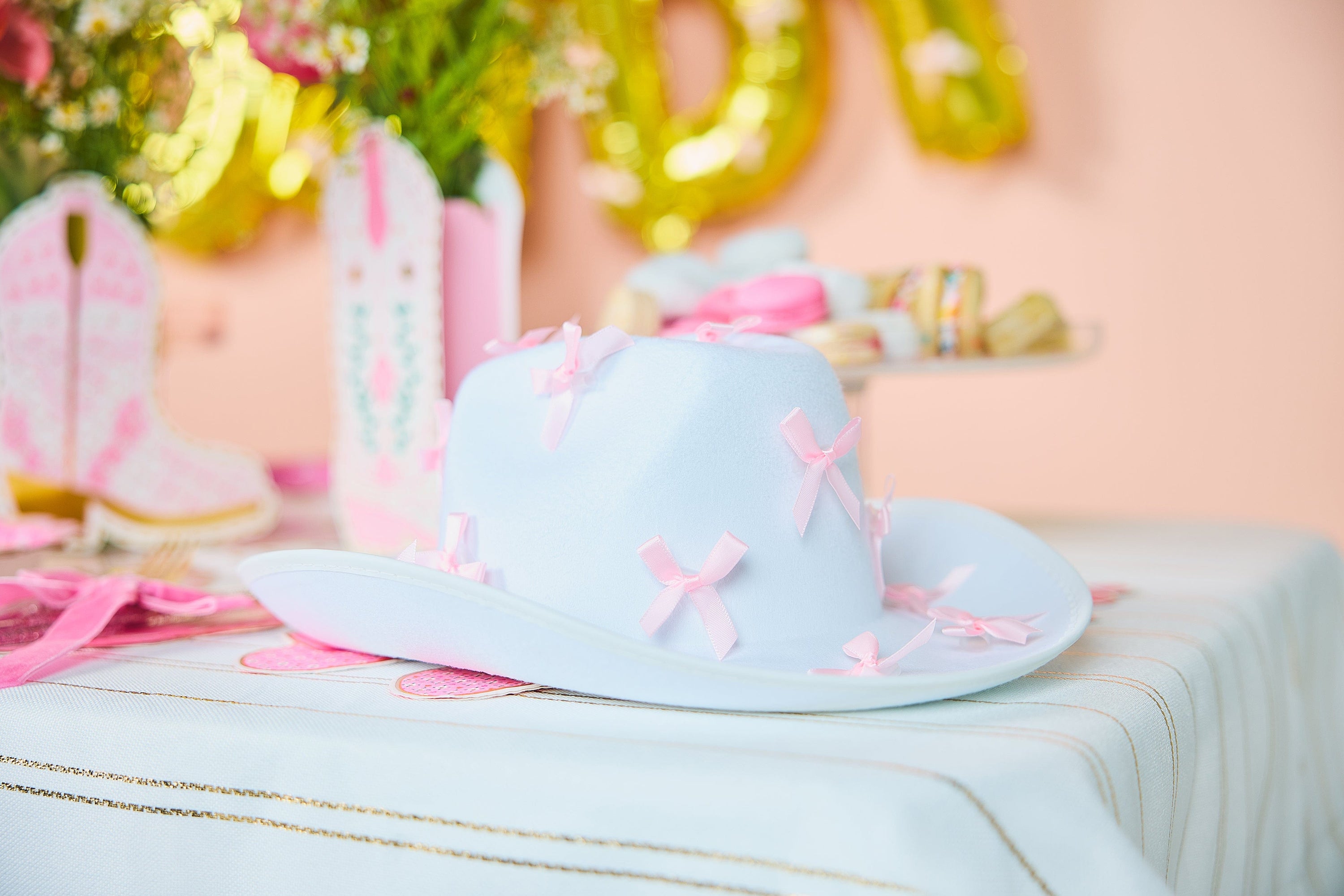Howdy Darling Bow-Detailed Cowboy Hat