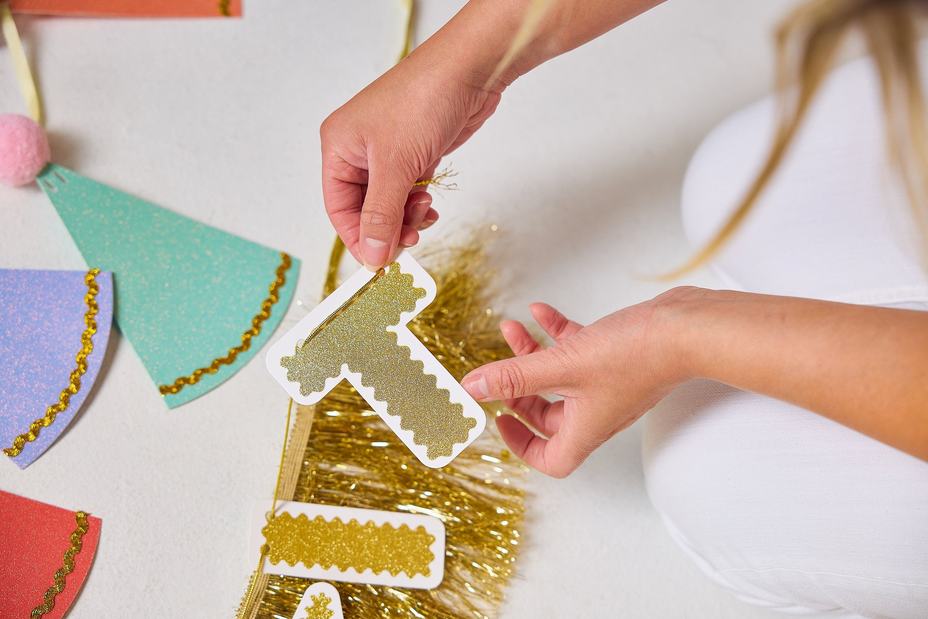 Customizable Gold Fringe Party Banner