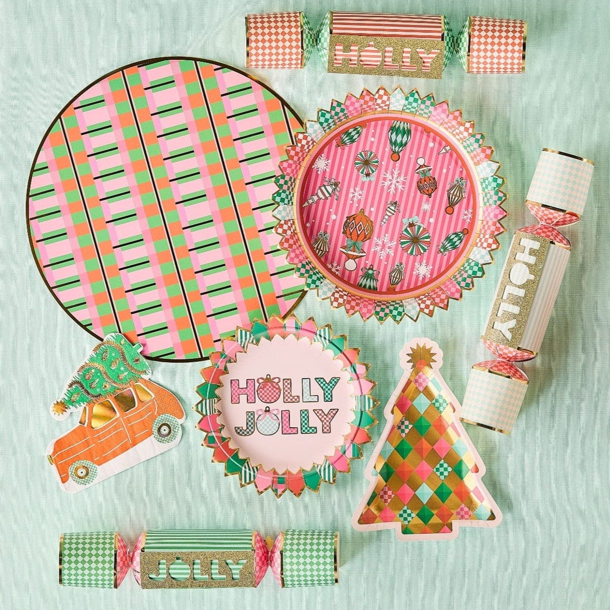 Holly Jolly Holiday Crackers (Set of 6)