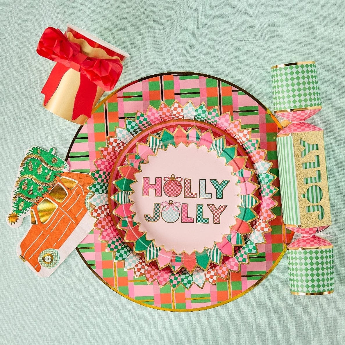 Holly Jolly Holiday Crackers (Set of 6)
