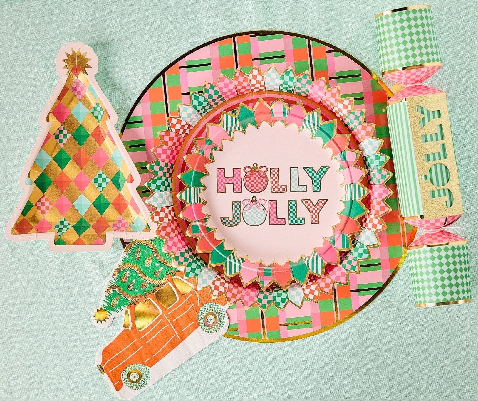 Holly Jolly Holiday Crackers (Set of 6)