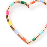 Rainbow Heart Hoop Earrings