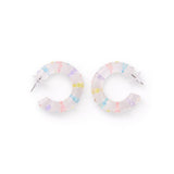 Pastel Confetti Hoop Earrings