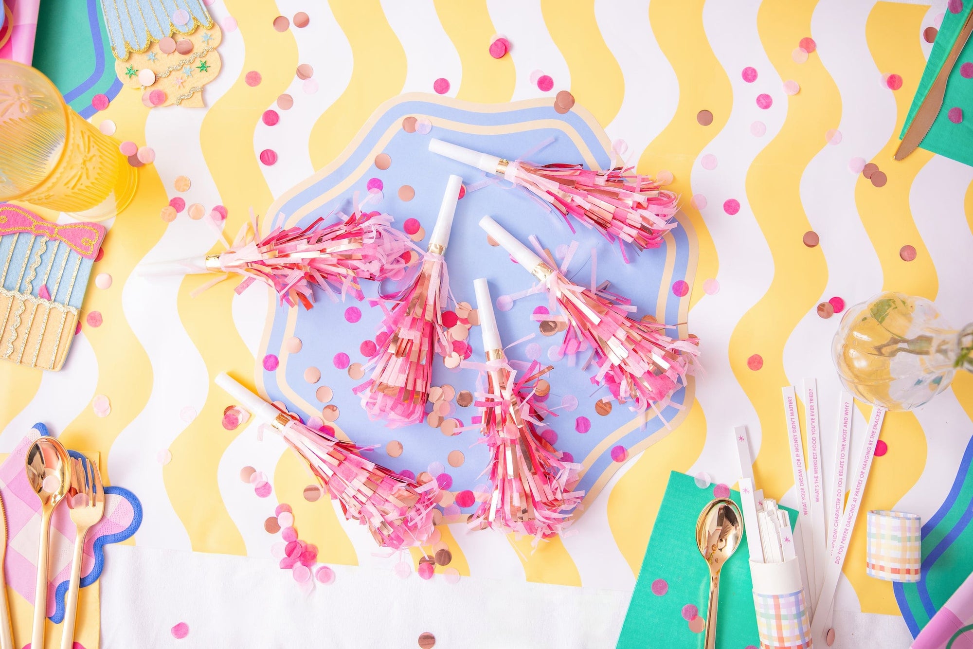 Pop of Pink Confetti Party Blower