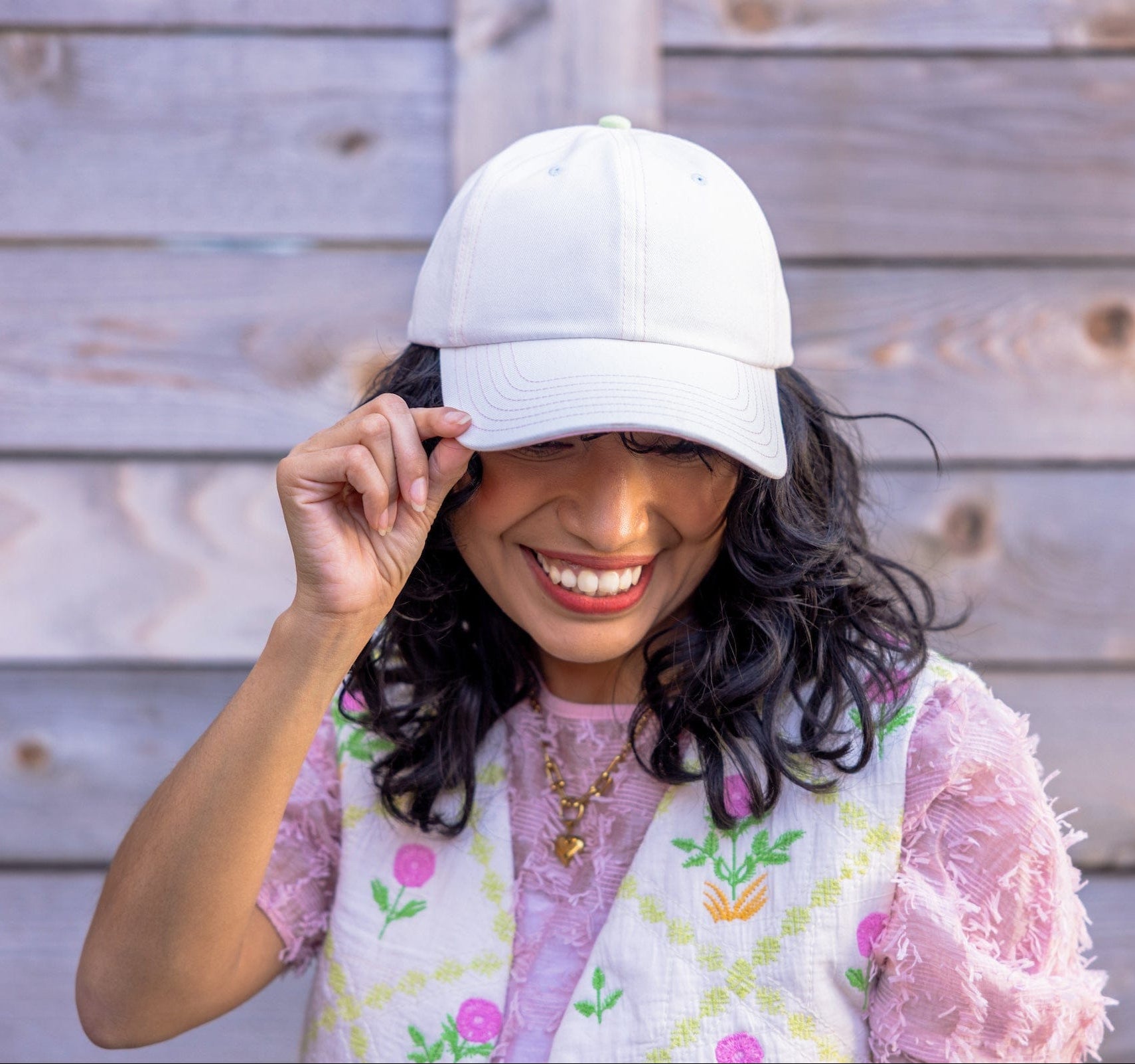 Big Bow Energy Hat (White & Pink)