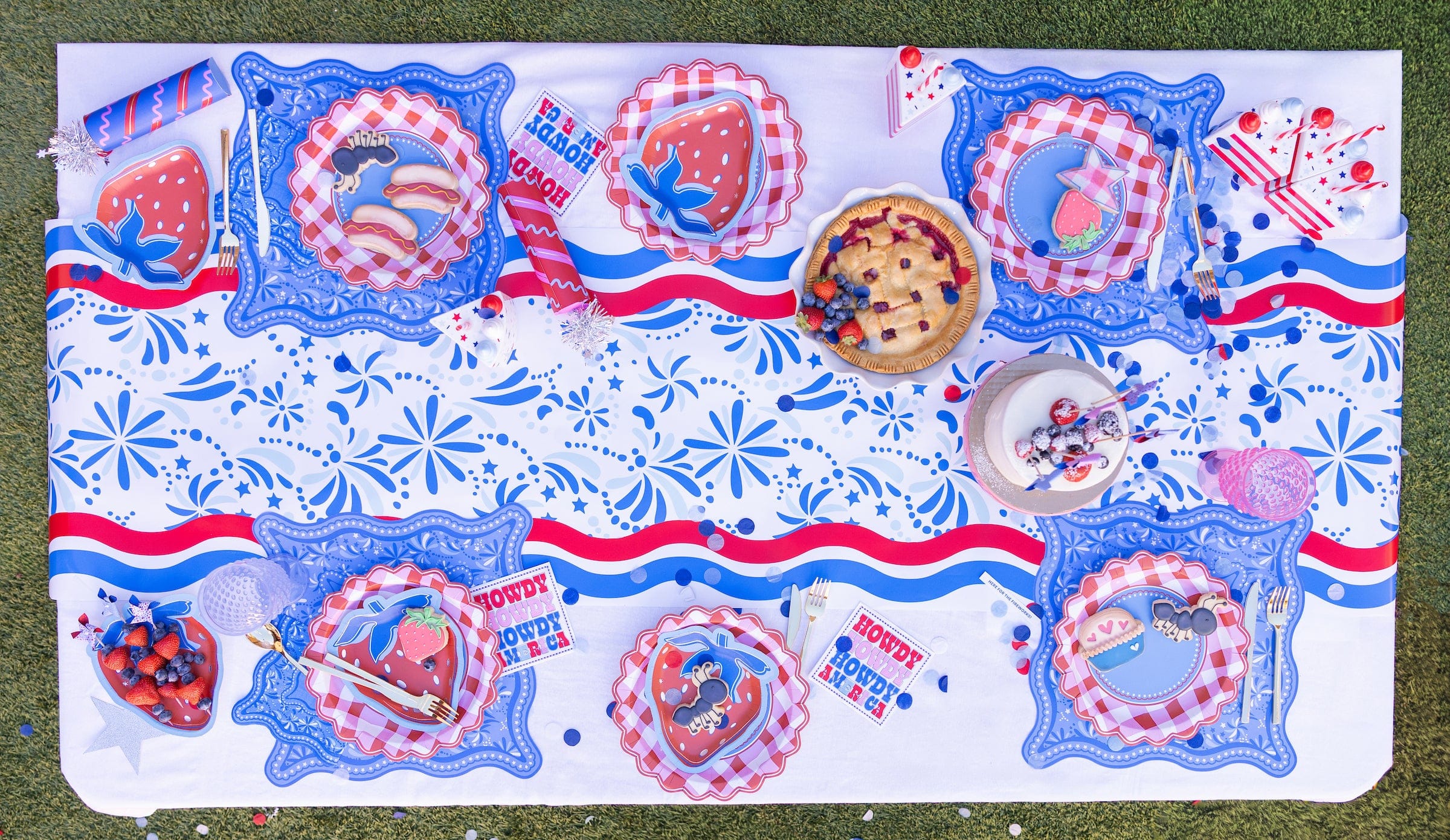 Star Spangled Spark Paper Table Runner