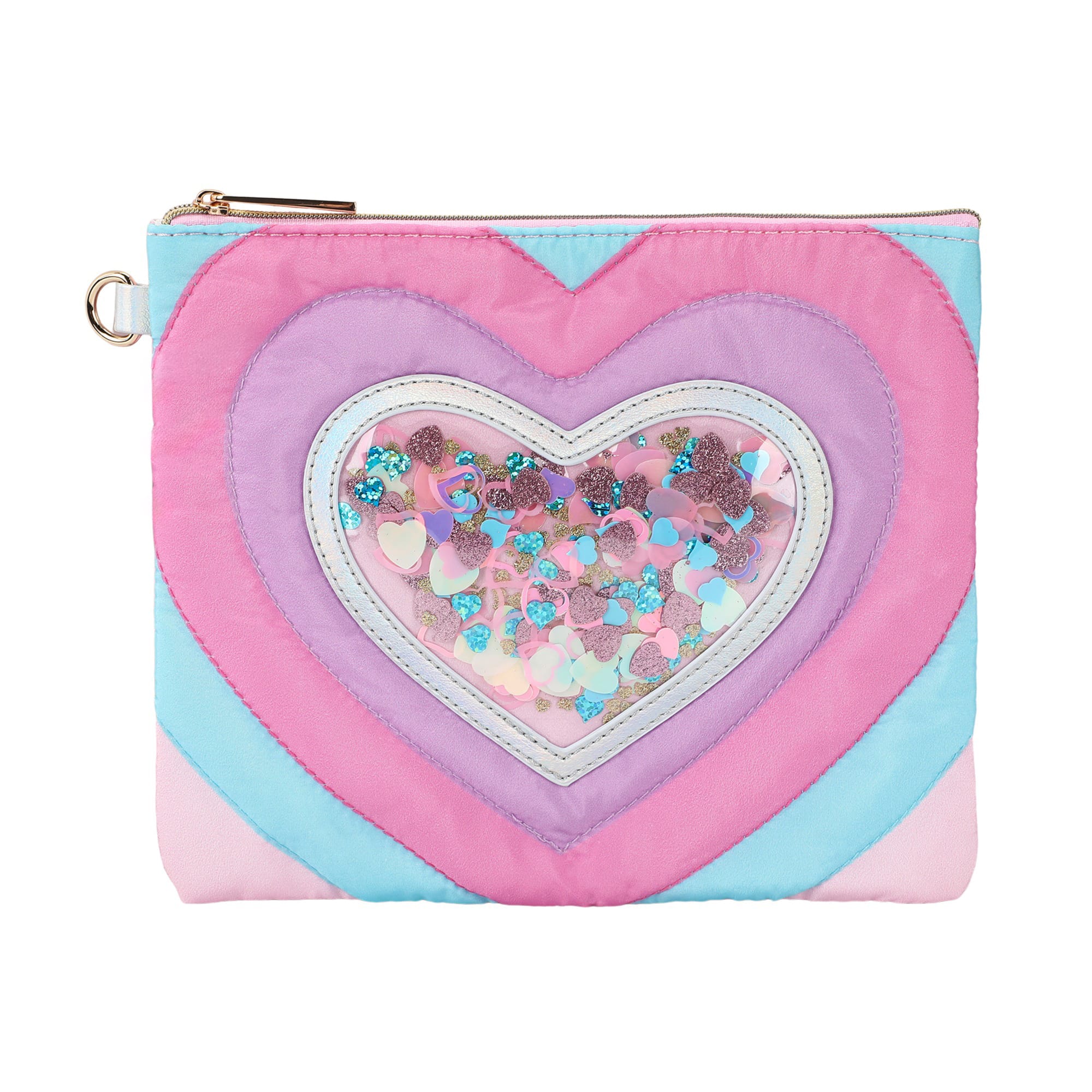 Quilted Confetti Heart Pouch