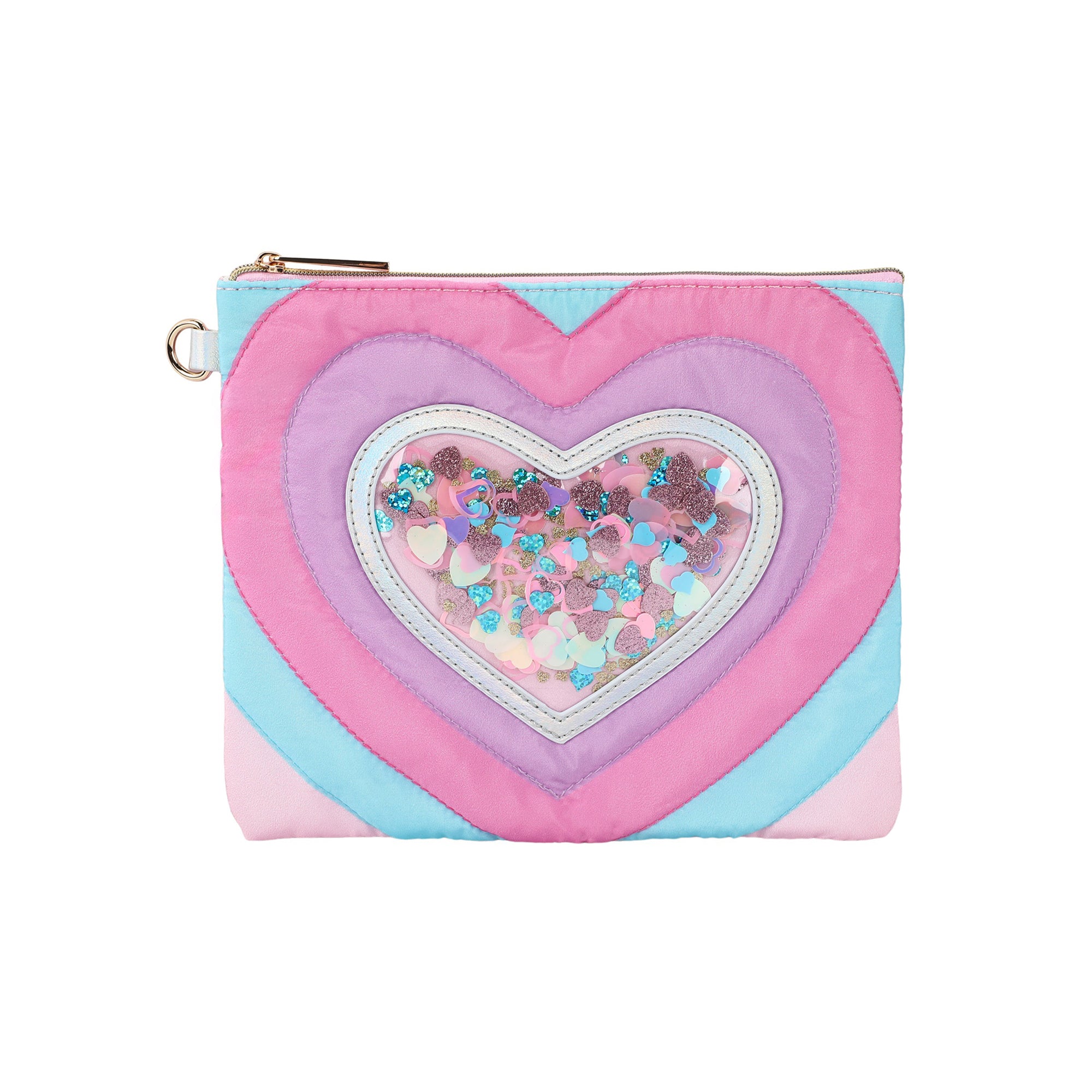 Quilted Confetti Heart Pouch