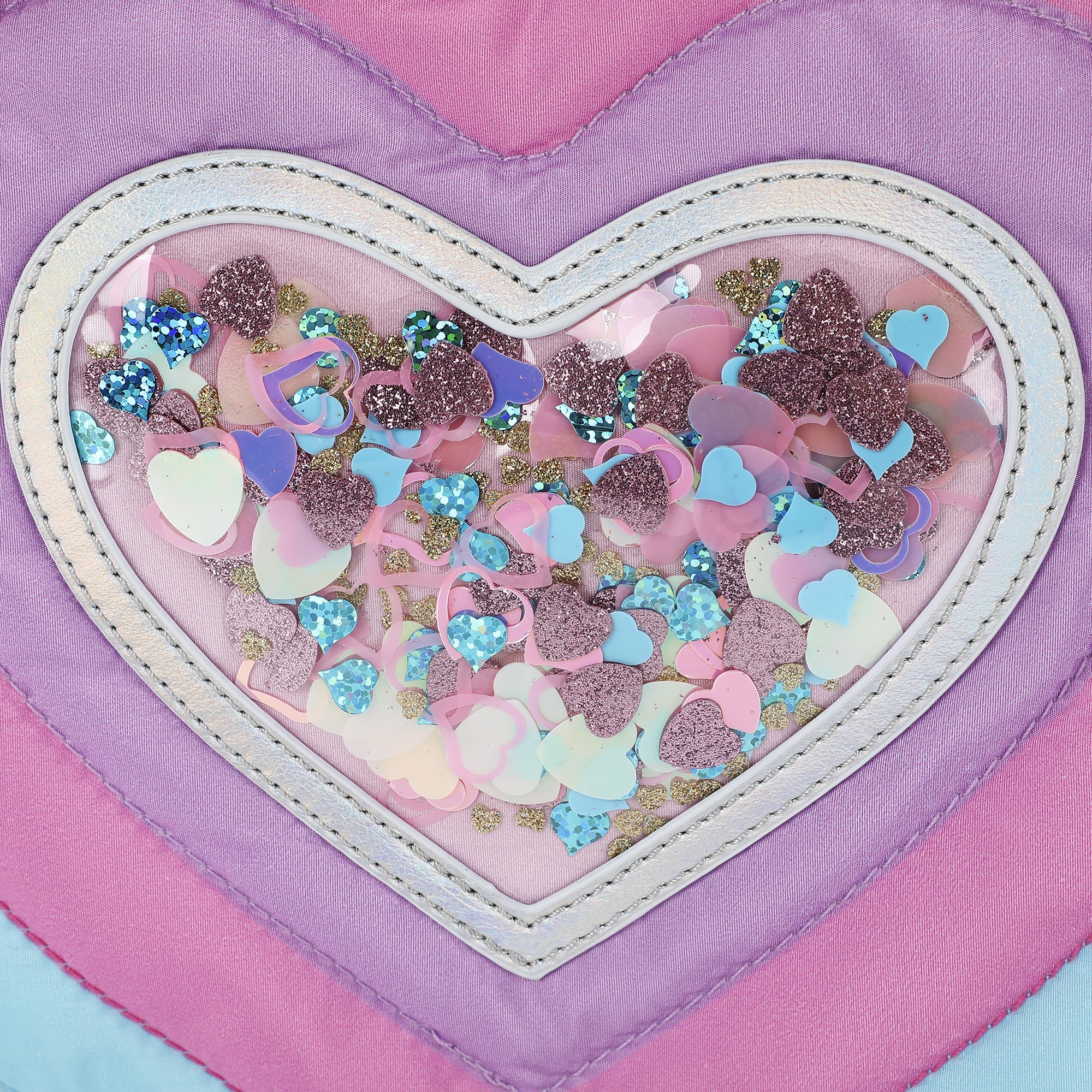 Quilted Confetti Heart Pouch