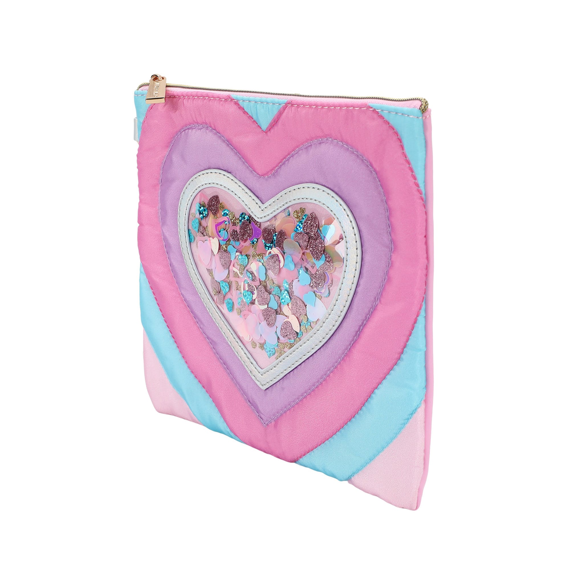 Quilted Confetti Heart Pouch