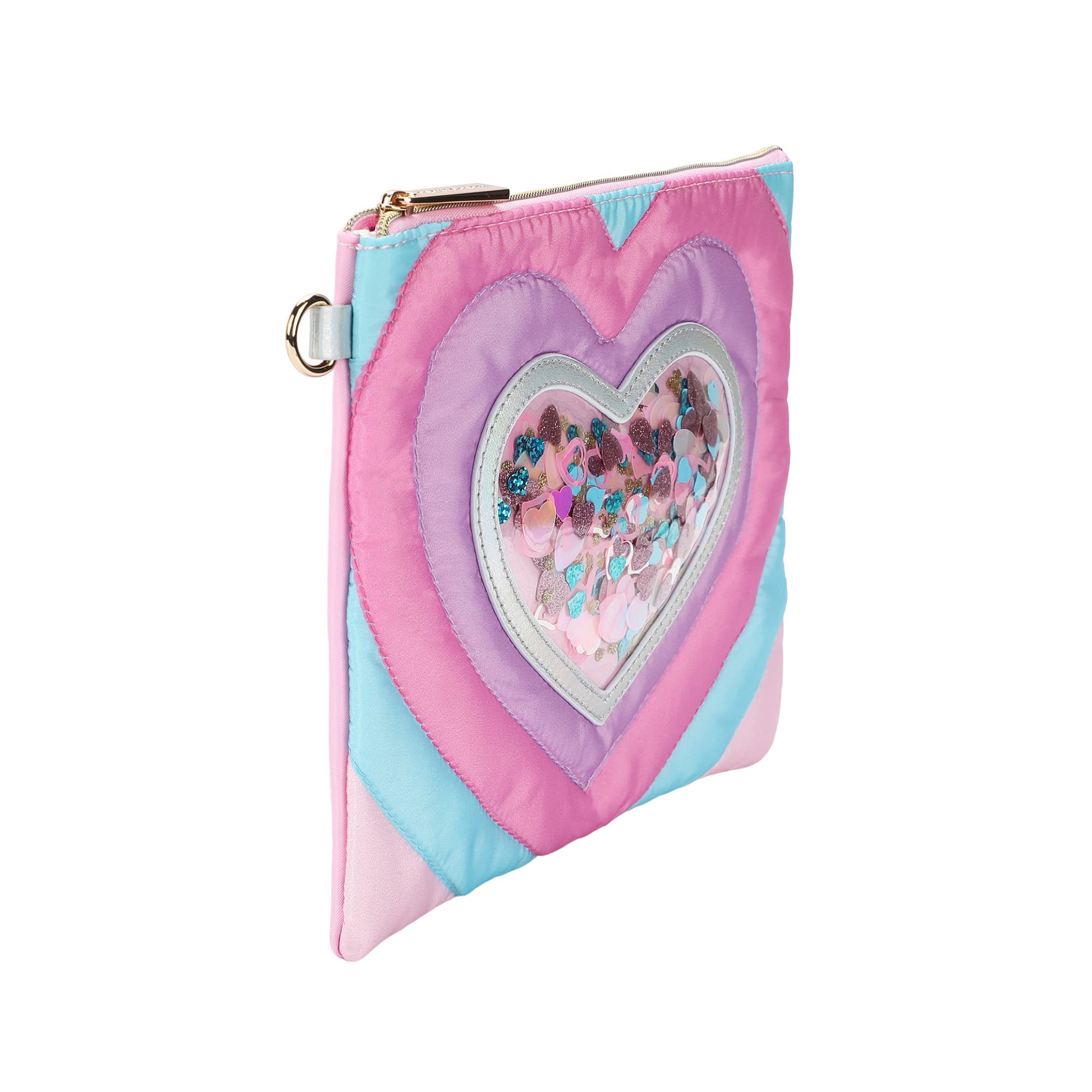 Quilted Confetti Heart Pouch