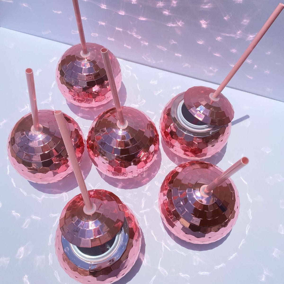 Pink Disco Ball Sipper Bundle