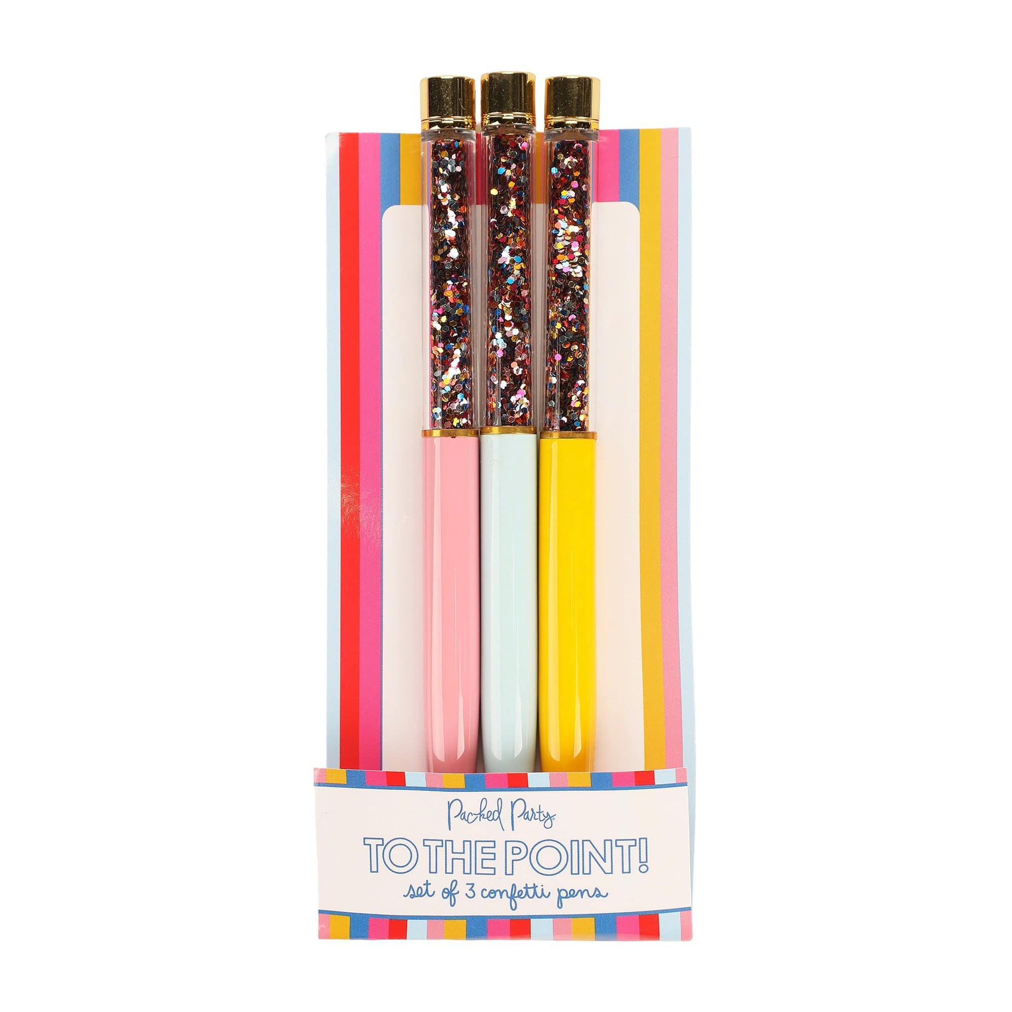 Confetti-Filled Ballpoint Pen Set (3 count)