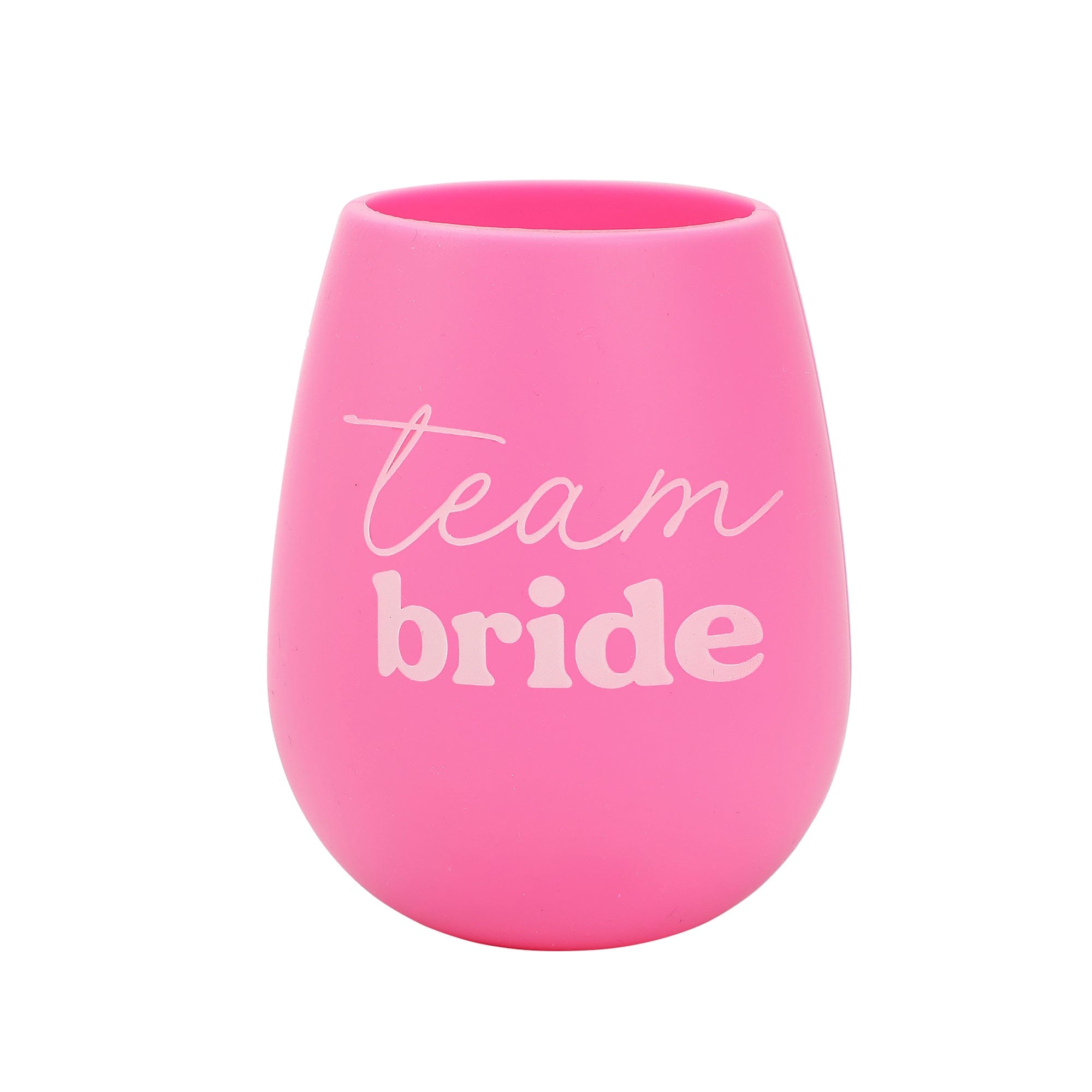 I Do Crew Bride and Team Bride Stemless Silicone Wine Glass Set (5ct)