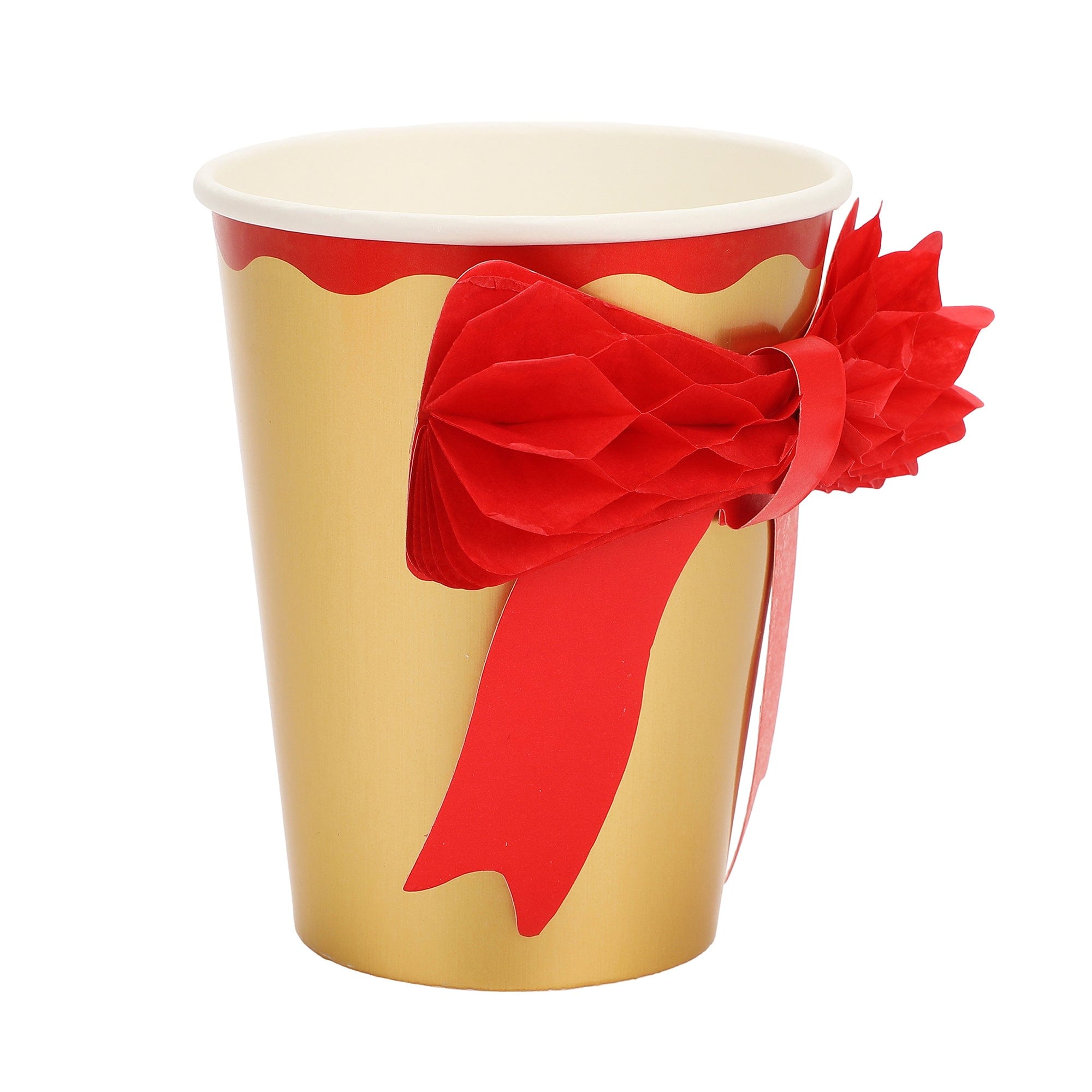 Holiday Honeycomb Bow Cups (Set of 8)