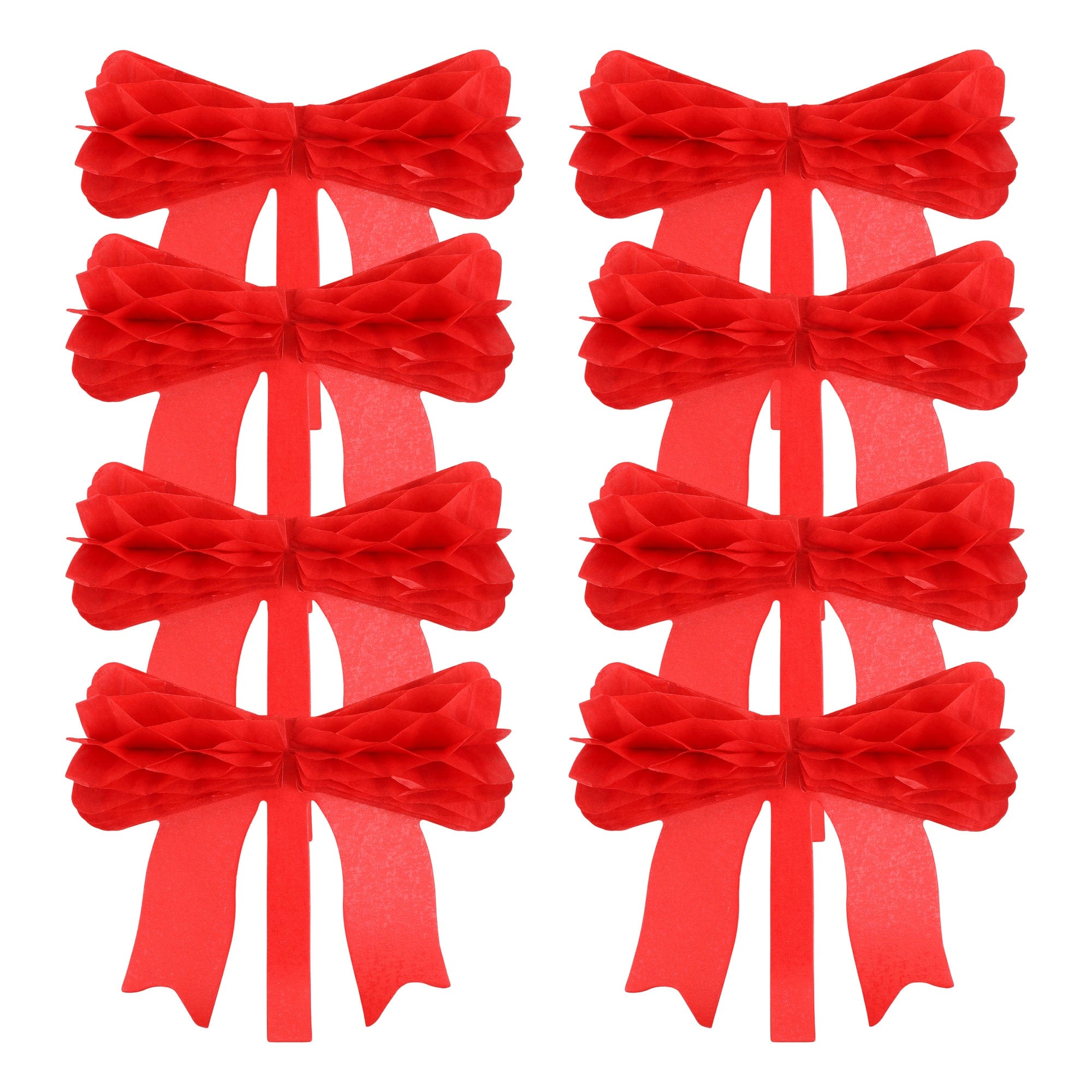 Holiday Honeycomb Bow Cups (Set of 8)