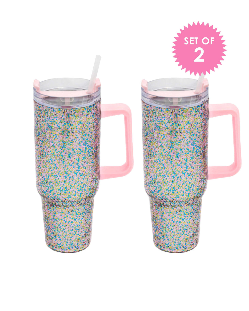 ban.do deluxe sip sip glitter bomb tumbler with straw
