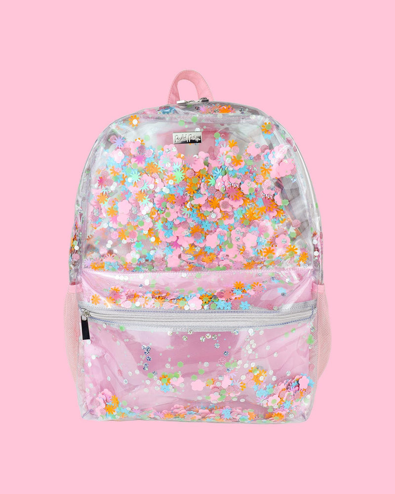 Flower Shop Confetti Clear Backpack