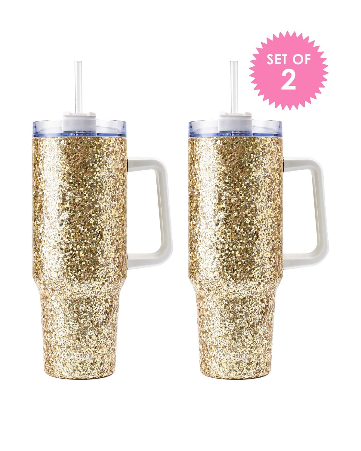 Gold Glitter Stainless Steel Tumbler
