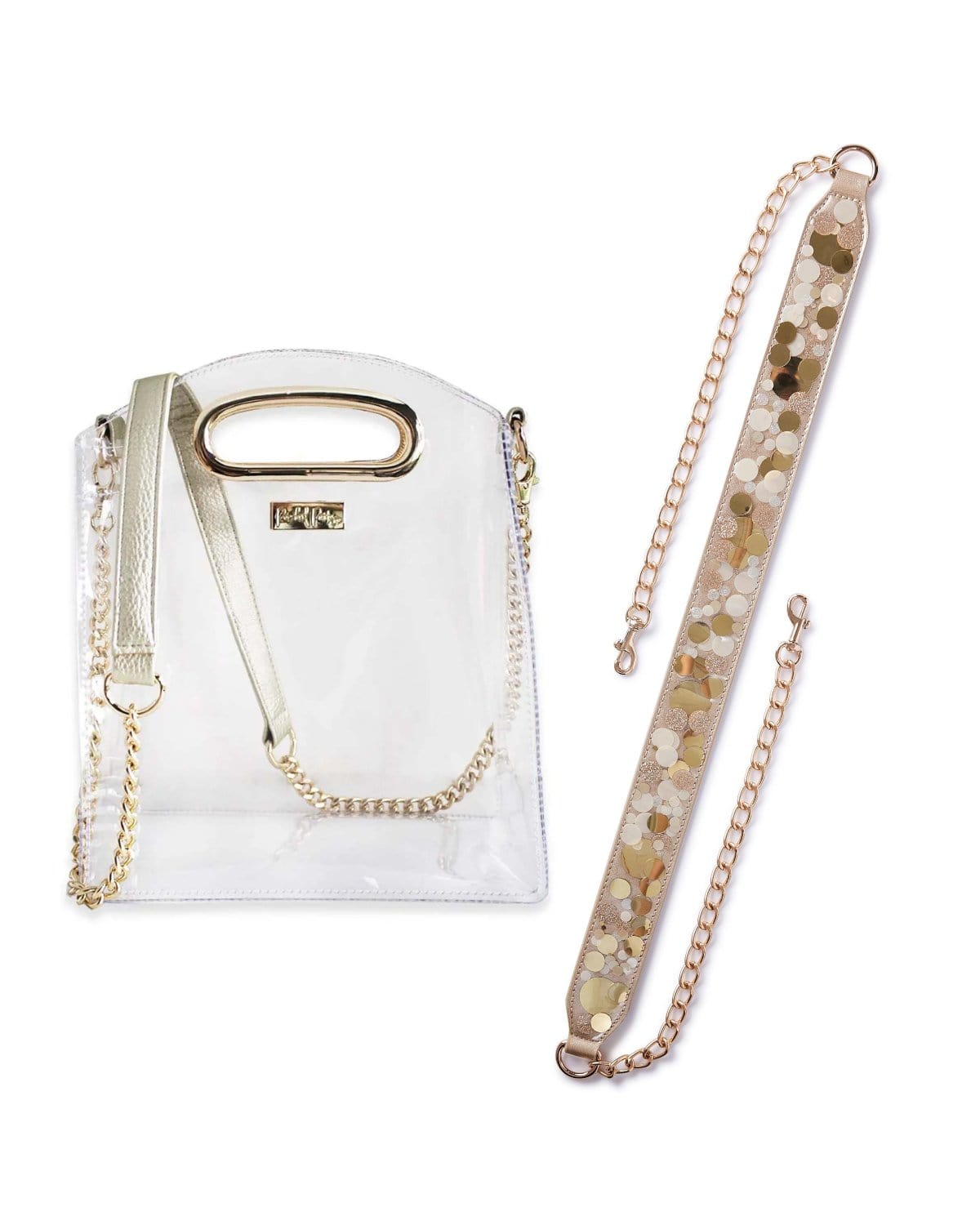 Confetti Strap and Clear Crossbody Bundle