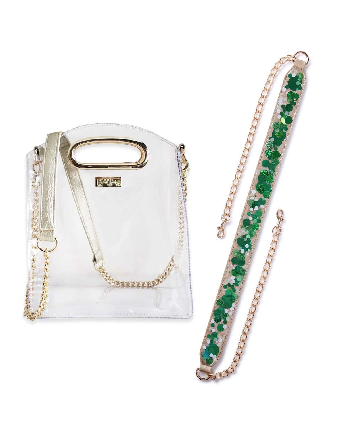 Confetti Strap and Clear Crossbody Bundle